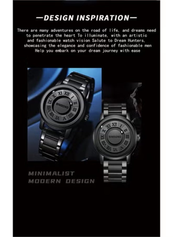 BINBOND Futuristic Men's Magnetic Suspension Waterproof Watch, Innovative Design with Magnetic Dial, and Quartz Movement - Image 5