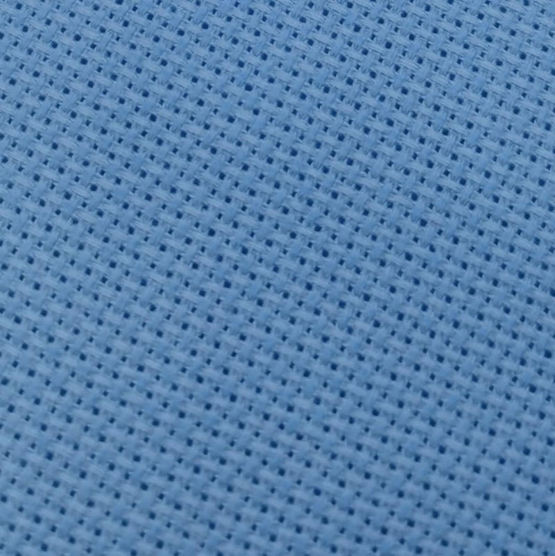 59" x one Yard (93cmx149cm) 18 Ct Counted Cotton Aida Cloth Cross Stitch Fabric (Light Blue)