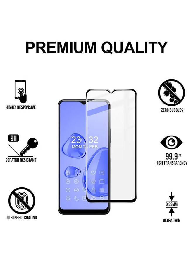 هوتو واقي شاشة من الزجاج المقوى لهاتف فيفو Y20 أسود - Image 2