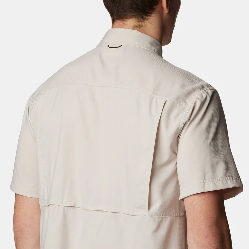 Columbia Beige Men's Silver Ridge Utility Lite Hiking Shirt for Men | Best Price UAE
