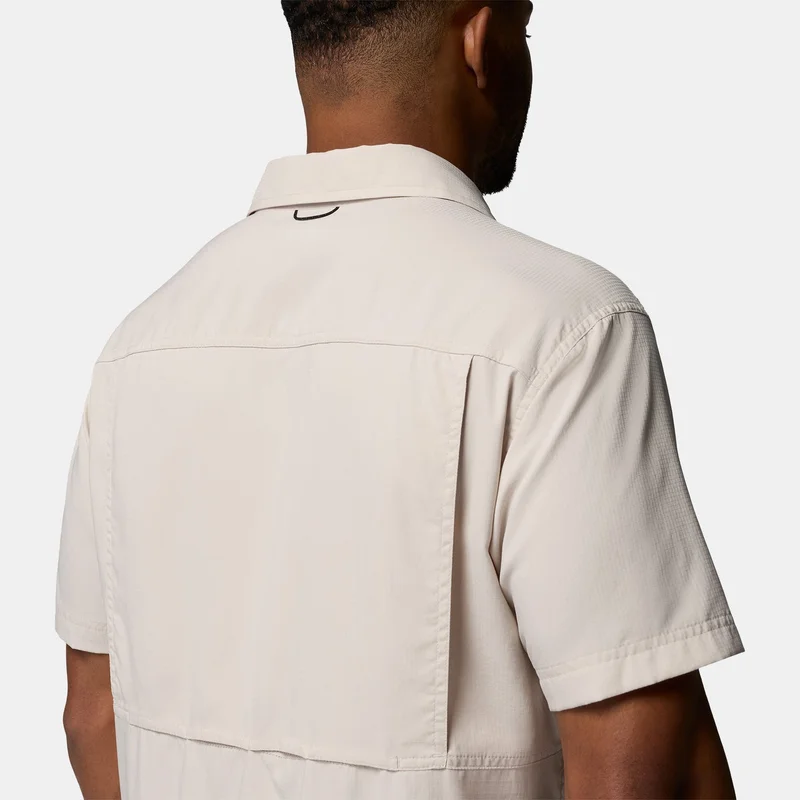 Columbia Beige Men's Silver Ridge Utility Lite Hiking Shirt for Men | Best Price UAE