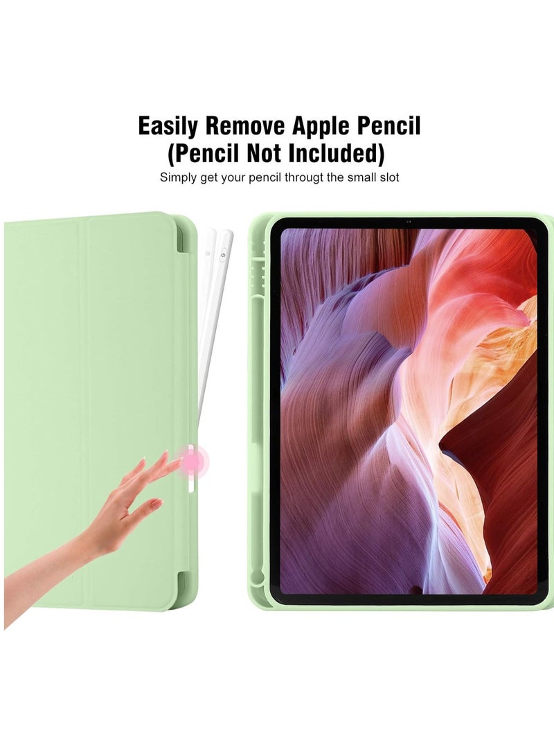MIGOFAST iPad 10th Generation Case 2022 with Pencil Holder iPad 10.9 Inch Case 2022, Soft TPU Back 10th Gen Cover iPad Protective Smart Trifold Stand Case Auto Wake/Sleep, Matcha Green - Image 3