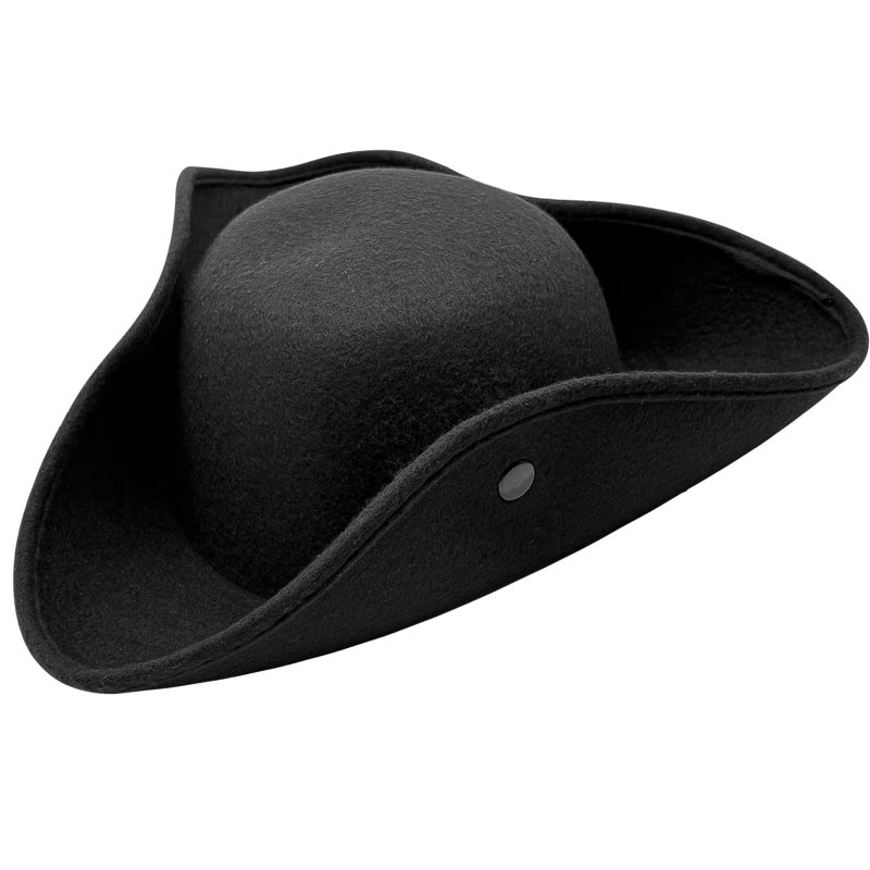 Jgalnim Pirate Hat for Men Women,Pirate Costume Accessories Hat,Colonial Triangle Hat for Halloween,Dress Up Party - Image 1