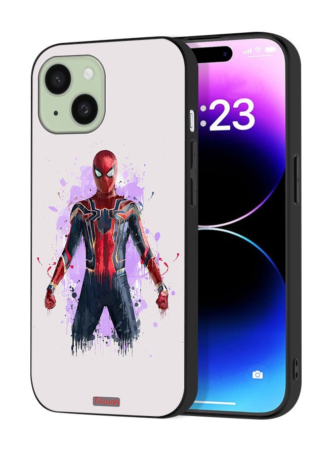 Tolwak Apple iPhone 15 Protective Case Cover Iron Spider Artwork - Image 1