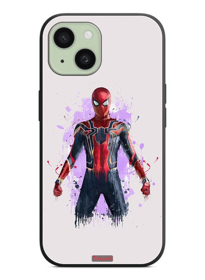 Tolwak Apple iPhone 15 Protective Case Cover Iron Spider Artwork - Image 2