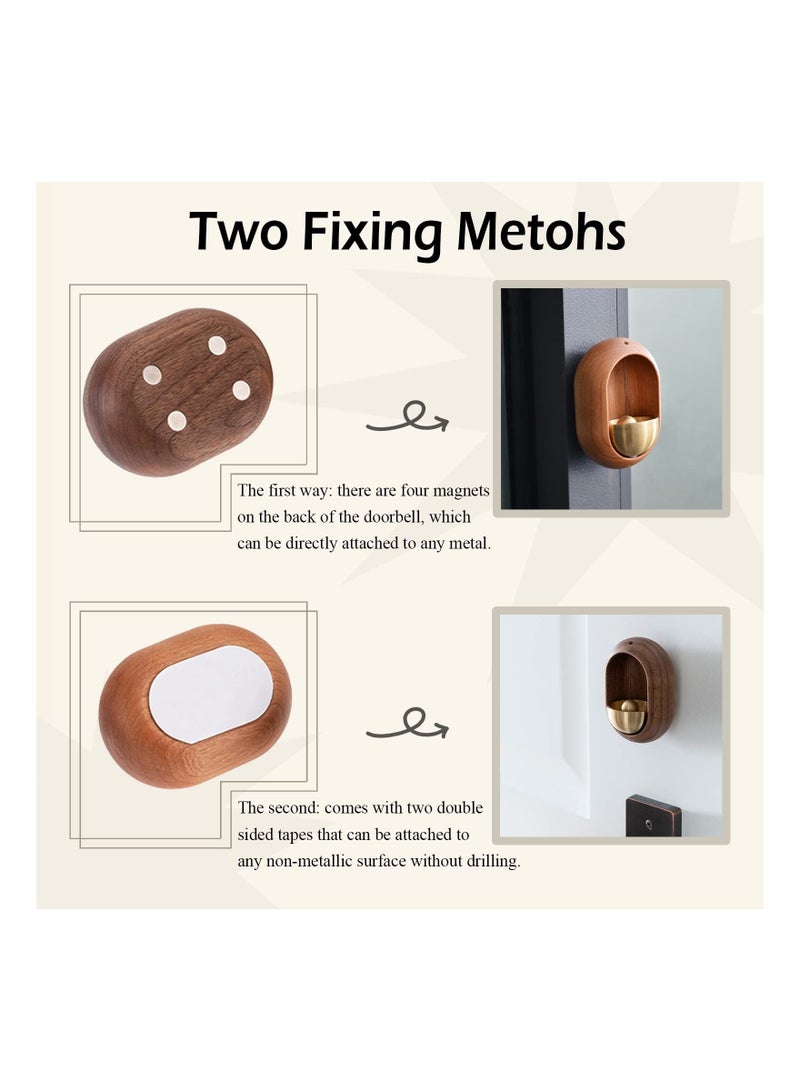 SYOSI Shopkeepers Bell for Door Opening, Magnetic Attached Doorbell Chime for Business,  Hanging Bells for Home Office Store Door Entry Alert Chime and Decoration, Magnetically Attached Bells for Door  - Image 5