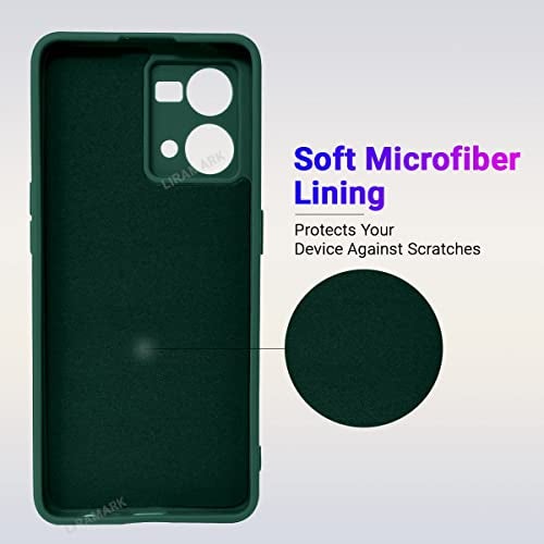 LIRAMARK غطاء خلفي ناعم من السيليكون من LIRAMARK لهاتف Oppo F21 Pro 4G / Reno 7 4G (سيليكون أخضر) - Image 2