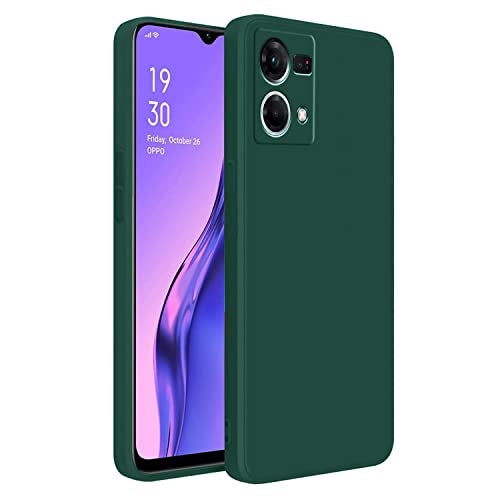 LIRAMARK غطاء خلفي ناعم من السيليكون من LIRAMARK لهاتف Oppo F21 Pro 4G / Reno 7 4G (سيليكون أخضر) - Image 1
