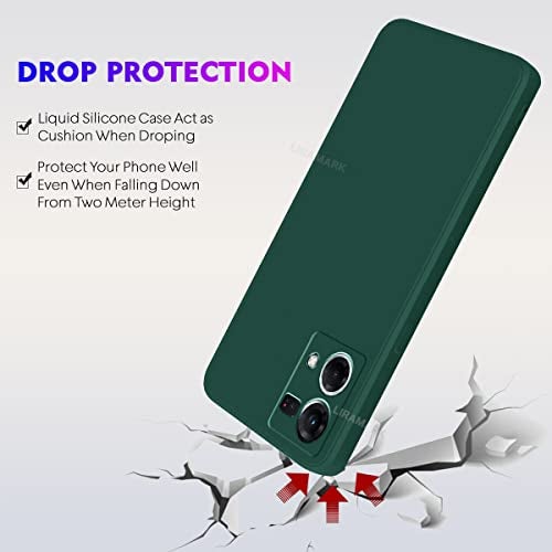 LIRAMARK غطاء خلفي ناعم من السيليكون من LIRAMARK لهاتف Oppo F21 Pro 4G / Reno 7 4G (سيليكون أخضر) - Image 5