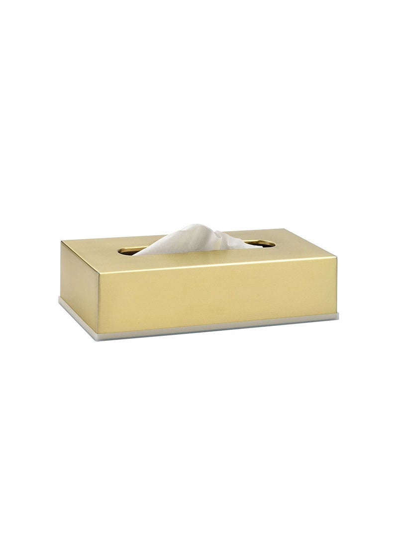 Generic Gold Stainless Steel Tissue Box 