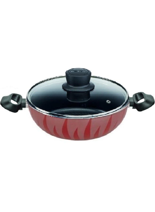 مقلاة عميقة بغطاء مطلية بمادة التفلون غير قابلة للالتصاق متوفر بعدة مقاسات - Image 1