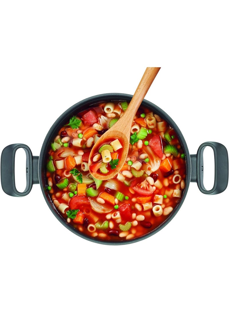 مقلاة عميقة بغطاء مطلية بمادة التفلون غير قابلة للالتصاق متوفر بعدة مقاسات - Image 4