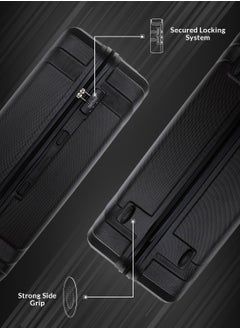 PARAJOHN Winso ABS Hardside Spinner Check In Large Luggage Trolley 28 Inch Black  - Image 3