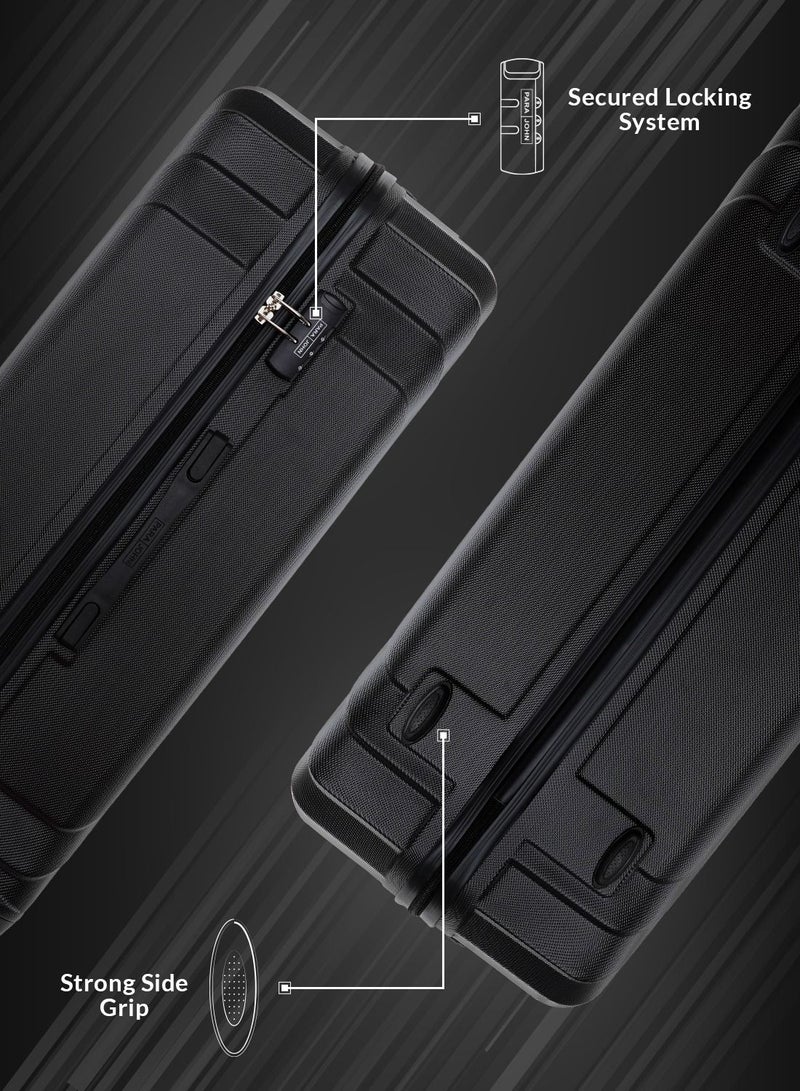 PARAJOHN Cabin large size  Lightweigh ABS Hardside Spinner Luggage Trolley -28 Inch | Carrying 10KG 4-Wheel Hardshell Suitcase-black - Image 3