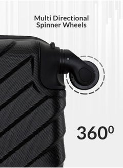 PARAJOHN Winso ABS Hardside Spinner Check In Large Luggage Trolley 28 Inch Black  - Image 4