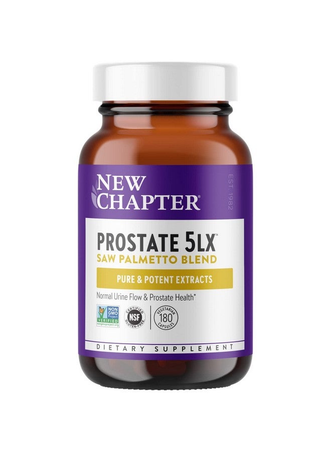 New Chapter Prostate Supplement Prostate 5Lx With Saw Palmetto + Selenium For Prostate Health 180 Ct Vegetarian Capsule - Image 1
