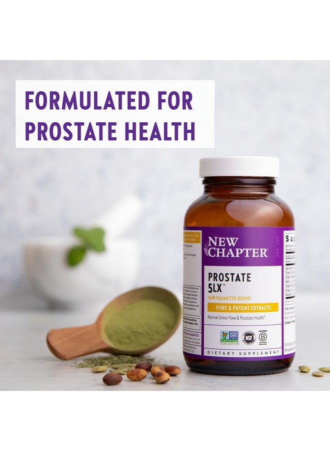 New Chapter Prostate Supplement Prostate 5Lx With Saw Palmetto + Selenium For Prostate Health 180 Ct Vegetarian Capsule - Image 3