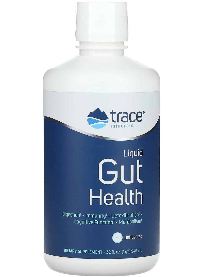 Trace Minerals Liquid Gut Health, Unflavored, 32 fl oz (946 ml)