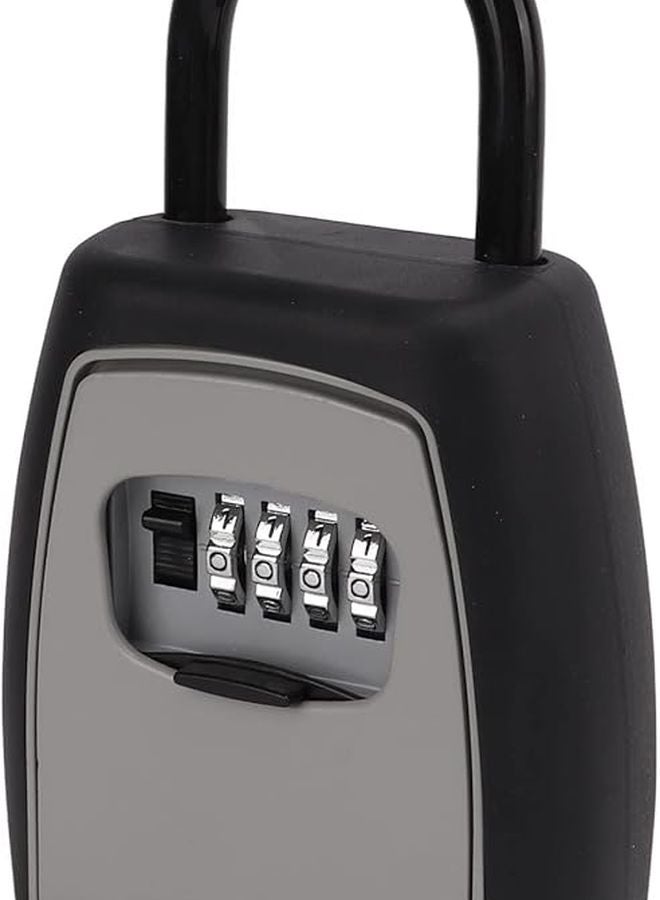 Aluminum Alloy Key Lock Box 4 Digit Combination Resettable Portable Hanging Safe For Home Warehouse - Image 2