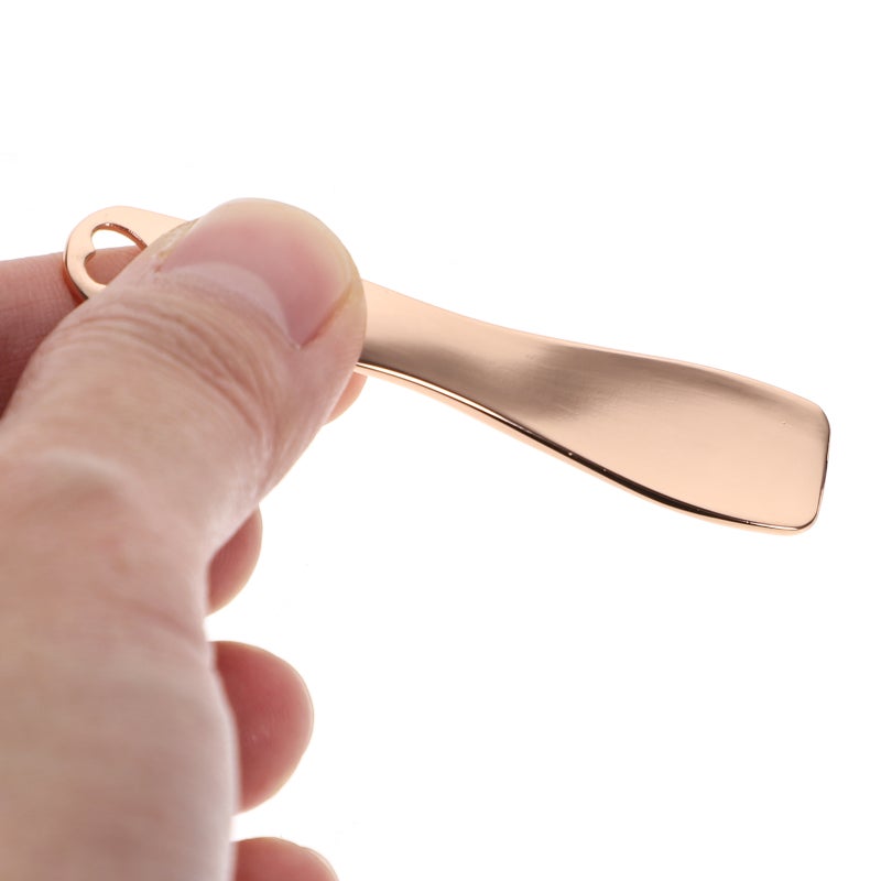 2Pcs Zinc Alloy Face Cream Spoon Make up Skin Care Tool (Golden and Rose ) - Image 3