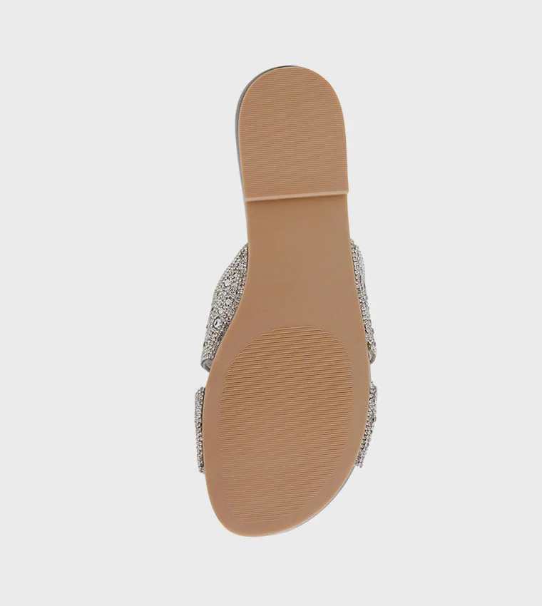 STEVE MADDEN  Musa Embellished Flat Sandals for Women | Best Price UAE