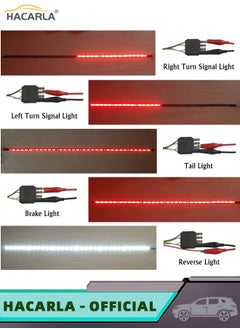 HACARLA Truck Tailgate Light Bar 60 Inch LED Strip with Red Running Brake White Reverse Red Turning Signals Lights Car Truck Accessories IP67 Waterproof Single Row  - Image 5