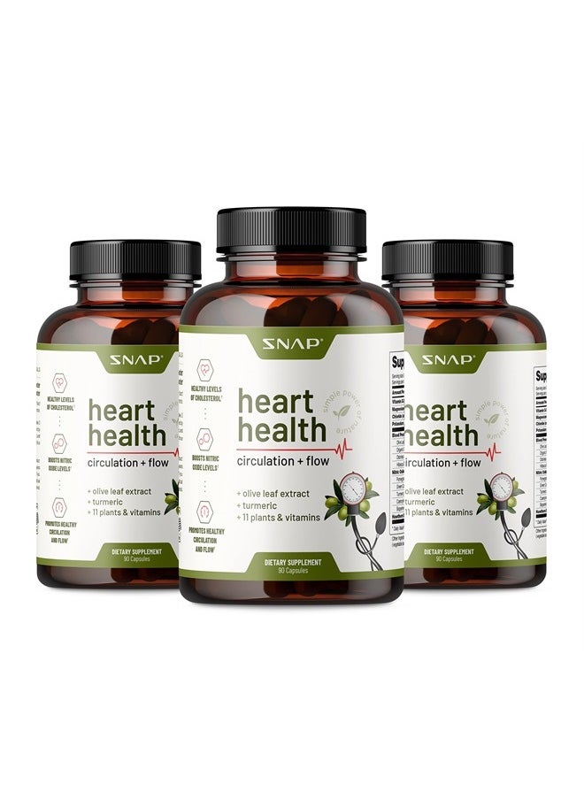 SNAP SUPPLEMENTS Heart Health Supplements and Blood Circulation Supplements, 270 Capsules  - Image 1