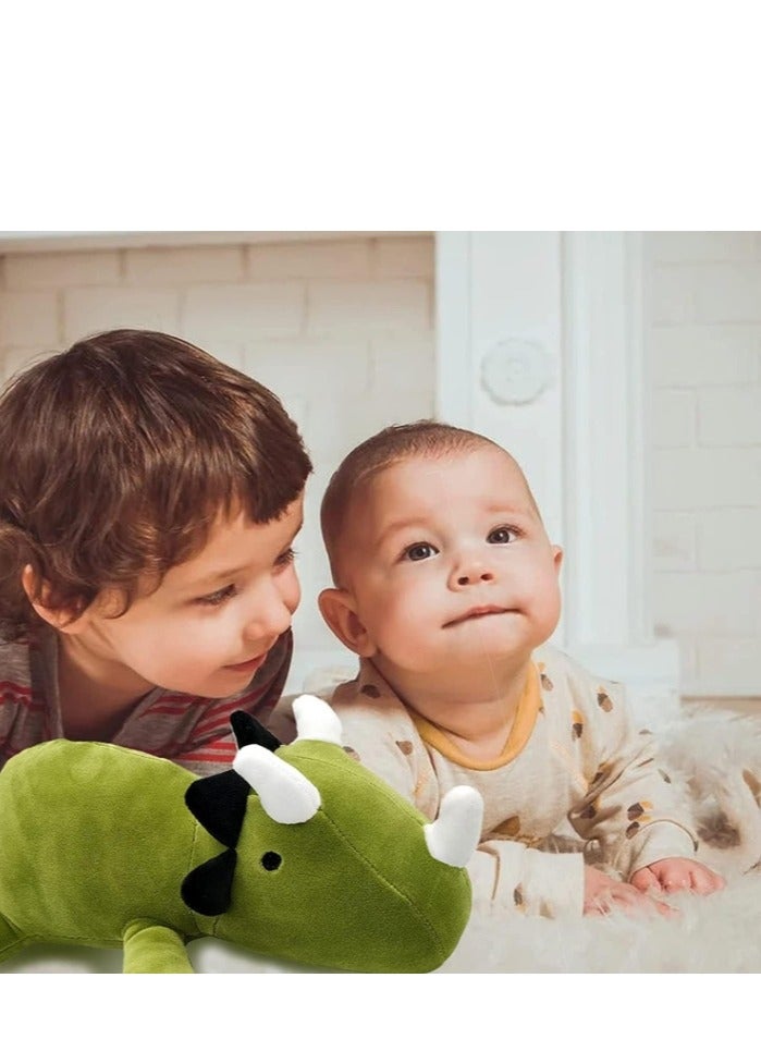 Dinosaur Weighted Stuffed Animals 16 inch Green Dino Stuffed Plush Animal Throw Pillows  Kawaii Plushies Hugging Toy Gifts for Kids - Image 2