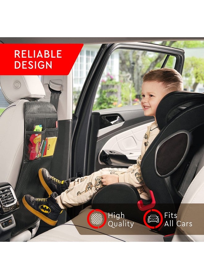 Helteko Back Seat Protector For Car 2 Pack Premium Kick Mats For Kids Extra Large Car Seat Cover For Backseat With Mesh Pockets Waterproof Dirt & Mud Protection Car Travel Accessories - Image 3