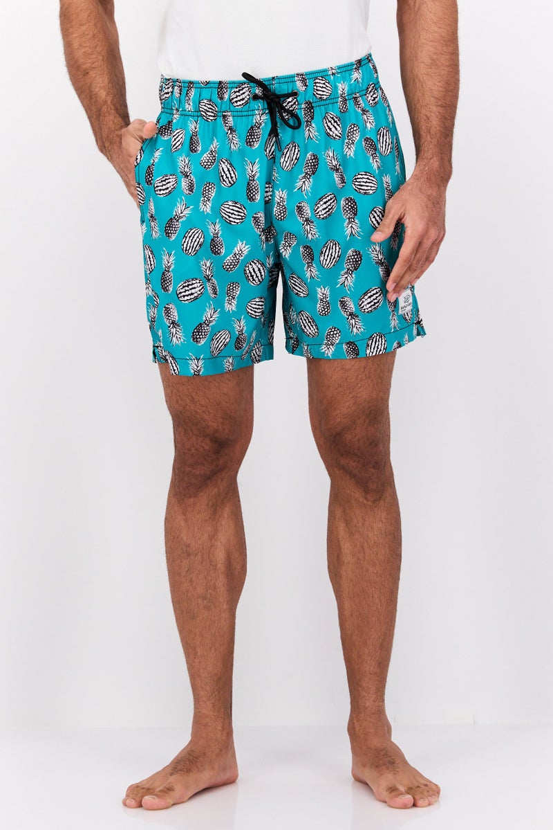 Beach Bros Men Allover Printed 6,5 Inseam Board Shorts, Multicolor - Image 1