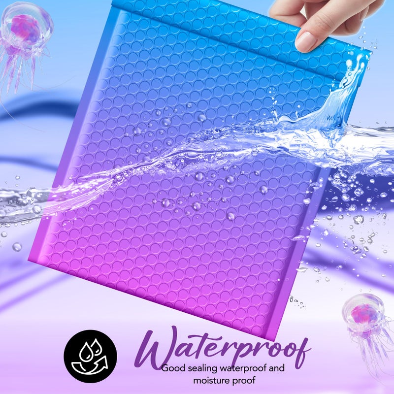 Fuxury Bubble Mailers 8.5x12" 40 Pack Padded Envelopes Usable Size 8.5x11" Thick Mailing Envelopes Bubble Opaque Padded Mailers Shipping Bags for Mailing Jewelry Makeup Small Business #2 BluePurple - Image 5