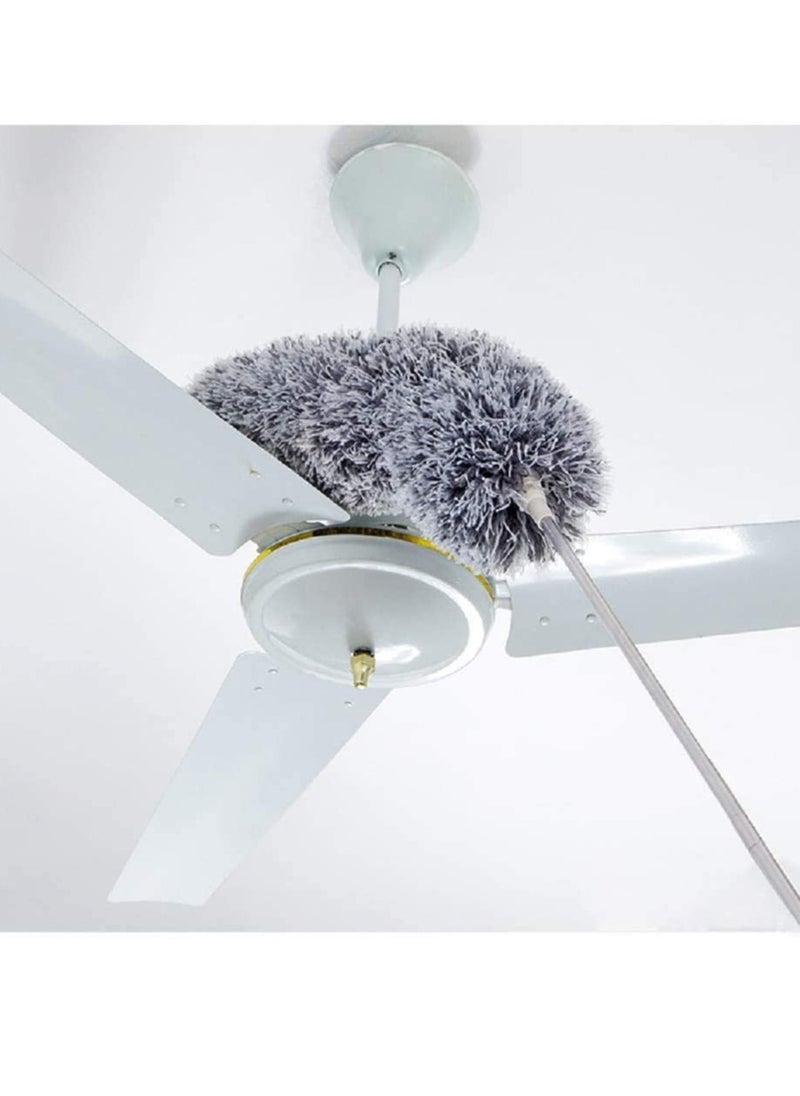 SYOSI - Feather Duster Extendable Duster Microfiber Long Extension Pole Scratch Resistant Cover, Washable, Cleaning High Ceiling Fans, Blinds, Cobweb Extendable Feather Duster - Image 1