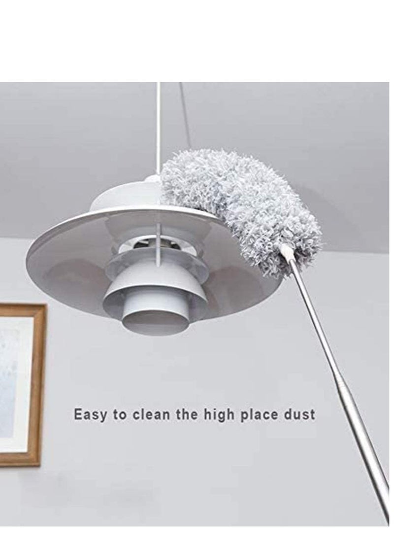 SYOSI - Feather Duster Extendable Duster Microfiber Long Extension Pole Scratch Resistant Cover, Washable, Cleaning High Ceiling Fans, Blinds, Cobweb Extendable Feather Duster - Image 1
