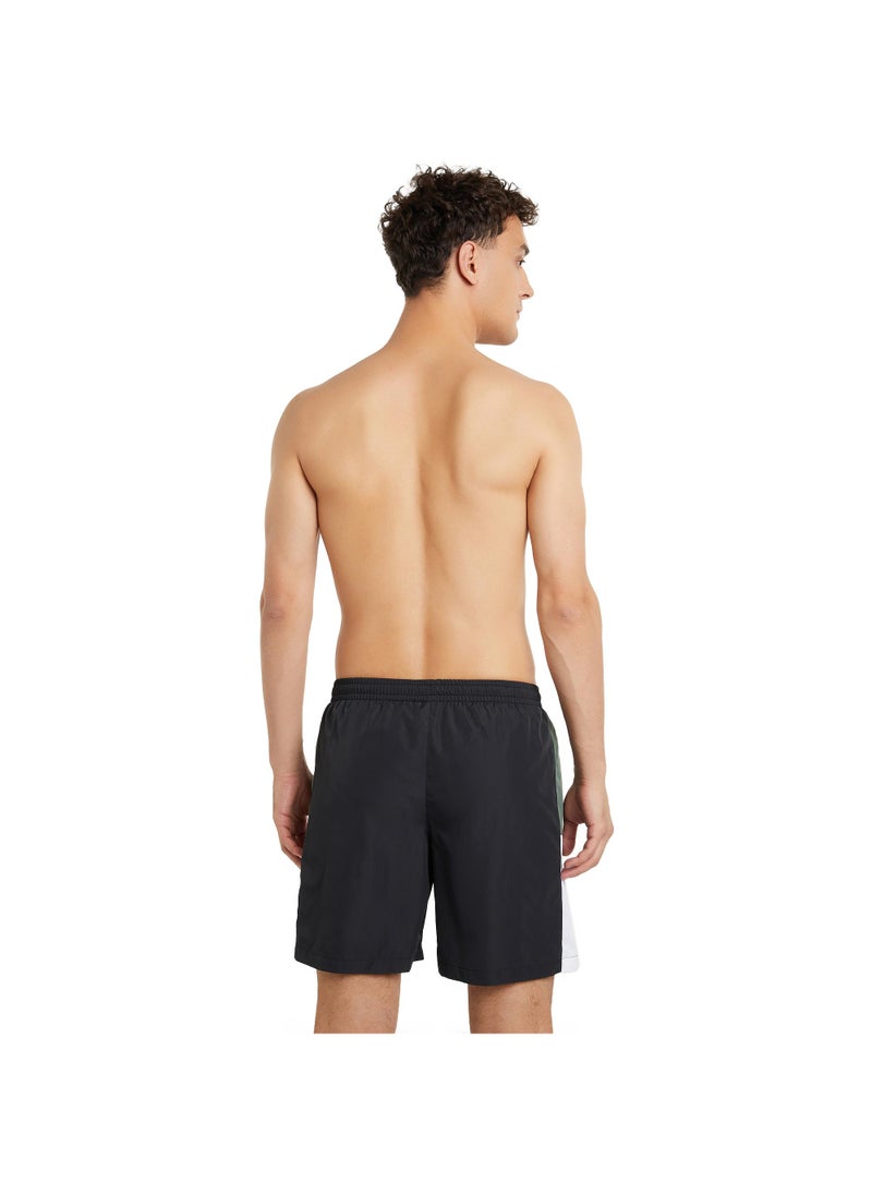 Joss Men’s Swimming Shorts - Joss Black/Green, Quick-Drying Swim Trunks with Adjustable Waist, Inner Shorts & Spacious Pockets  - Image 2