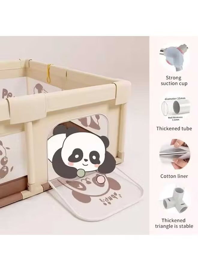 Berma Baby Baby Playpen with Mat-Baby and Toddler Fence 150 x 180cm Baby Fence Play Area Portable Children's Activity Centre Non-Slip Suction Cups and Soft Breathable (Leo) - Image 2