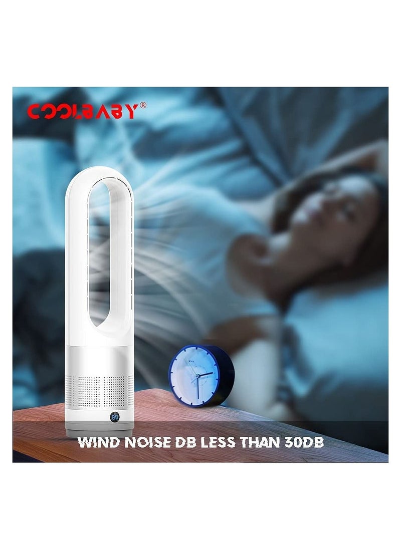 Cool Baby Adjustable Bladeless Fan Ultraquiet Air Purification Tower Fan Remote Control Cycle  - Image 5
