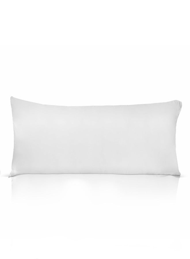 Pillowtex Copper Ion Infused Rayon Derived from Bamboo Cooling Body Pillow Cover, Soft and Breathable Long Pillow Case, White (20x54) - Image 1