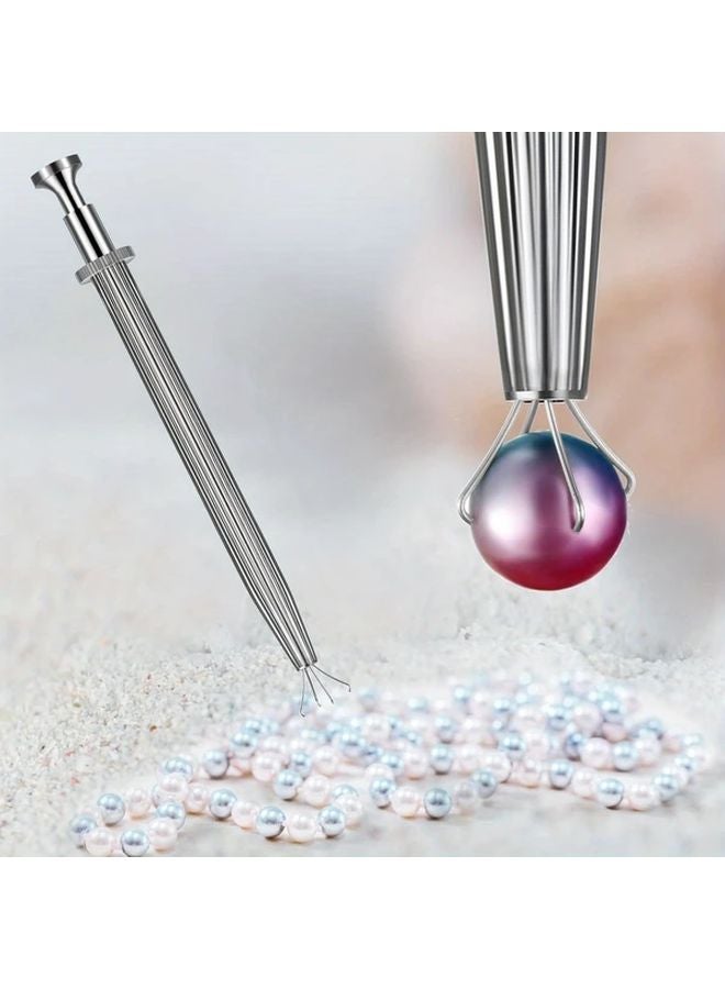 Straight Locking Tweezers Stainless Steel Jewelry Tool For Gemstones Diamond Holder - Image 3