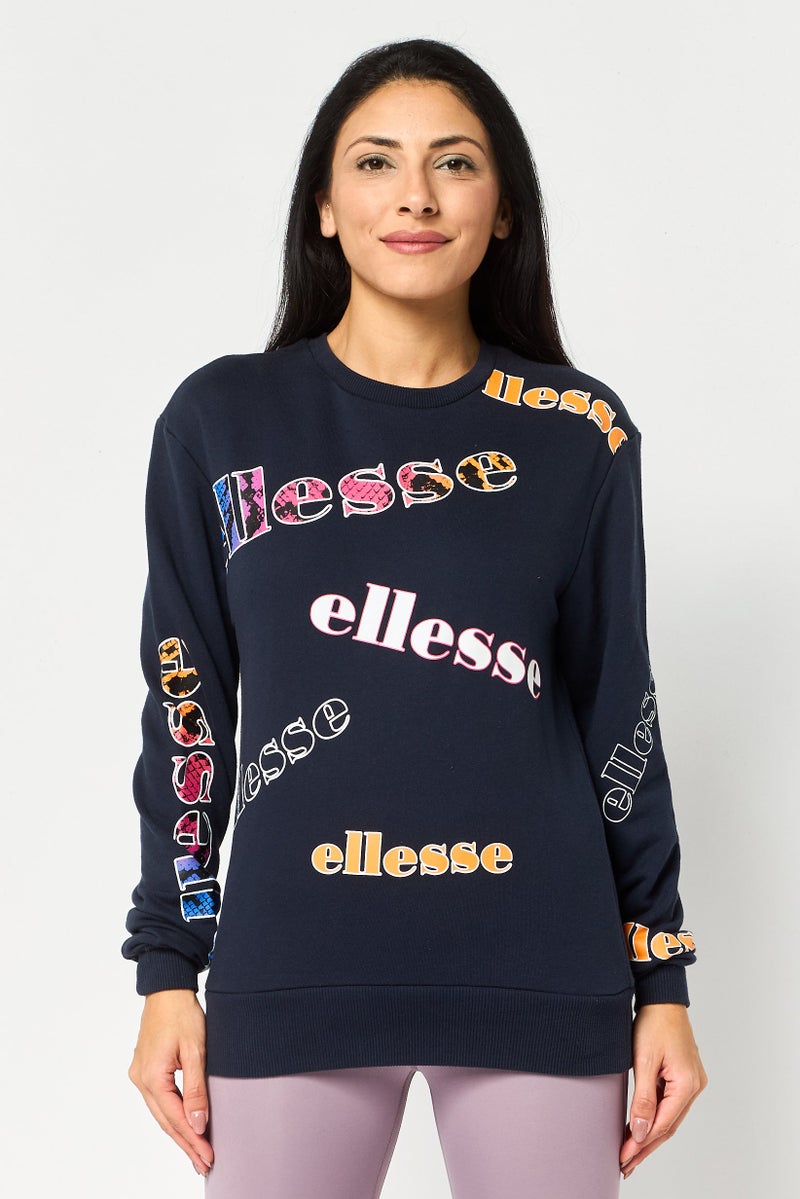 Ellesse Women Sportswear Fit Long Sleeve Outdoor Sweatshirt, Navy - Image 1