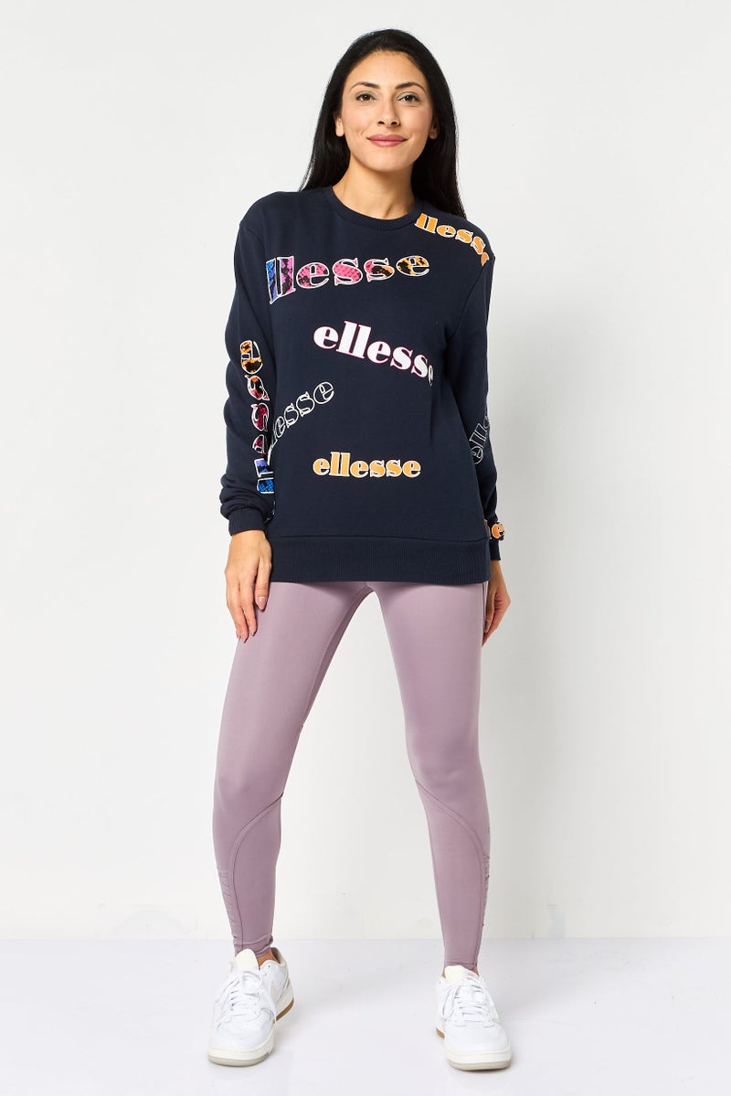 Ellesse Women Sportswear Fit Long Sleeve Outdoor Sweatshirt, Navy - Image 2