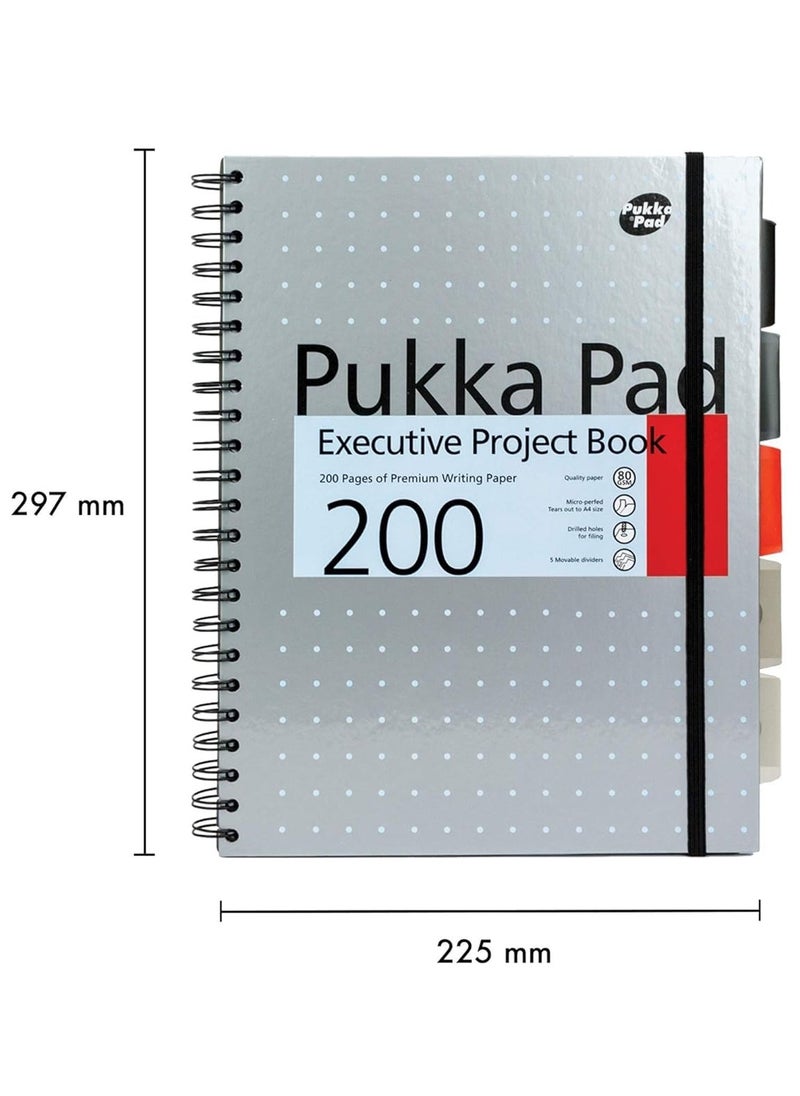 Pukka Pad A4 Size Metallic Executive Project Notebook With Five Divisions  - Image 3