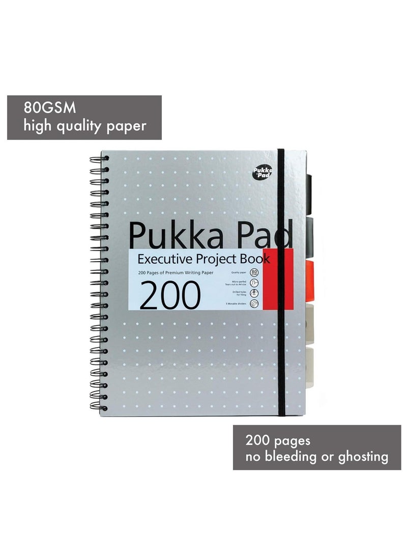 A4 Size Metallic Executive Project Notebook With Five Divisions - pzsku/ZF703543ABF51E66472E0Z/45/_/1734182128/cae0a210-0096-42cb-b15d-08a8e064a80e