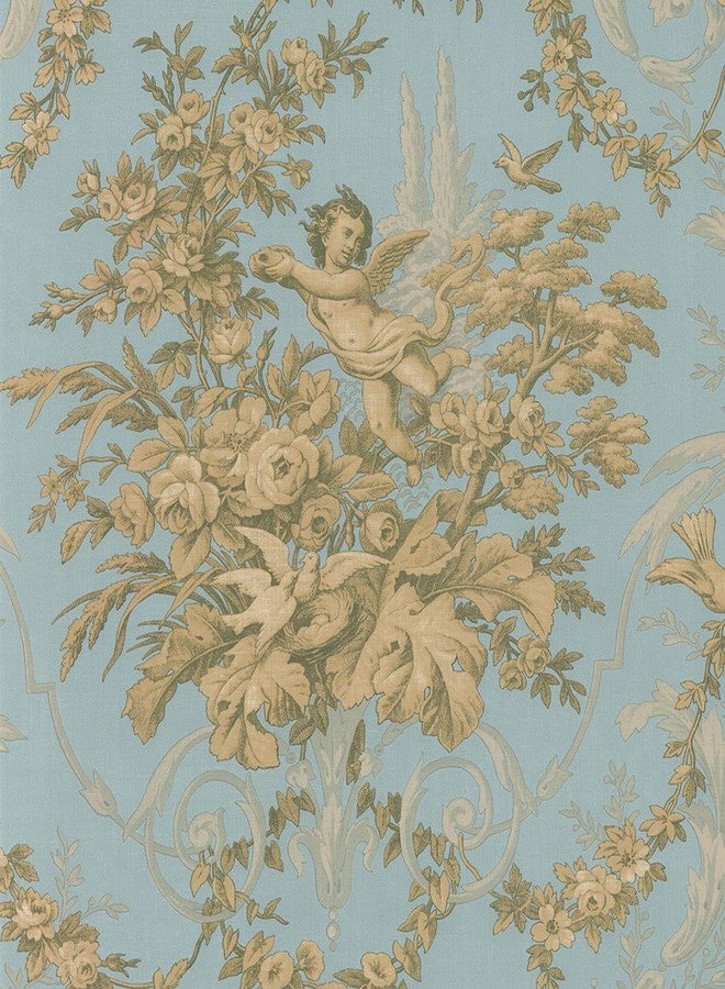 Norwall CH28309 Fabric Toile Wallpaper