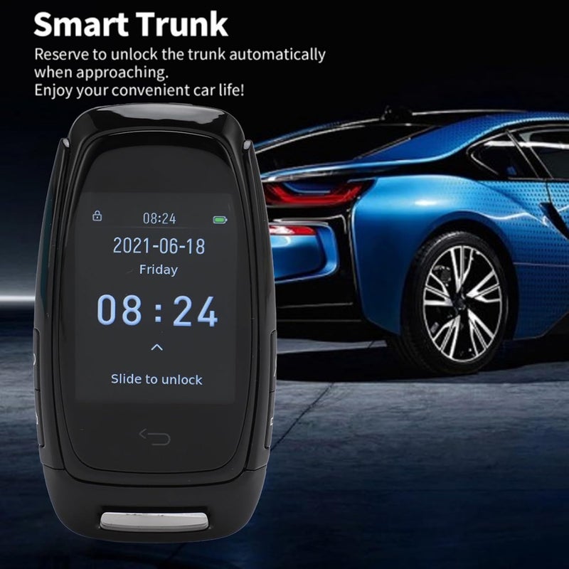 Zunate 2.0 Inch LCD Smart Key for Keyless Entry & Engine Start Stop, Anti-Loss Remote Control Car Key Fob Replacement with Bluetooth 5.0 (Black) - Image 3