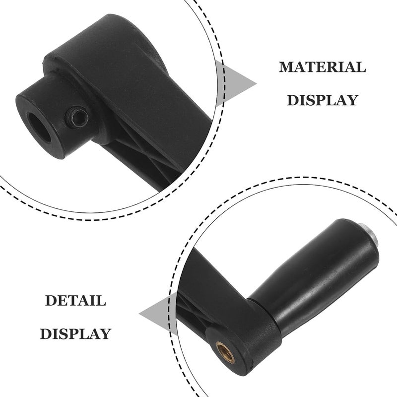 2pcs 8mm Round Hole Manual Generator Crank Handle Replacement for Hand Operated Power Generator and Trailer Jack Outdoor Emergency Hand Start Attachment - Image 3