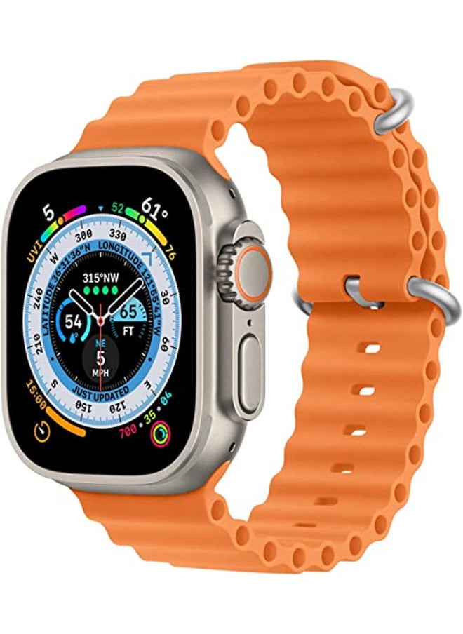 SHOPI - Newest Silicone Ocean Watch Band For Apple Watch Series 8 7 6 5 4 3 2 1 SE Compatible With Apple Watch Band 42mm 44mm 45mm 49mm Replacement Women Mens, Sport  slides Strap for iWatch Ultra - Image 1