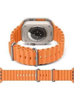 Newest Silicone Ocean Watch Band For Apple Watch Series 8 7 6 5 4 3 2 1 SE Compatible With Apple Watch Band 42mm 44mm 45mm 49mm Replacement Women Mens, Sport  slides Strap for iWatch Ultra