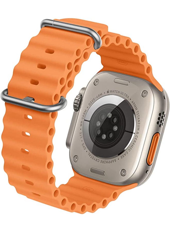 SHOPI - Newest Silicone Ocean Watch Band For Apple Watch Series 8 7 6 5 4 3 2 1 SE Compatible With Apple Watch Band 42mm 44mm 45mm 49mm Replacement Women Mens, Sport  slides Strap for iWatch Ultra - Image 1