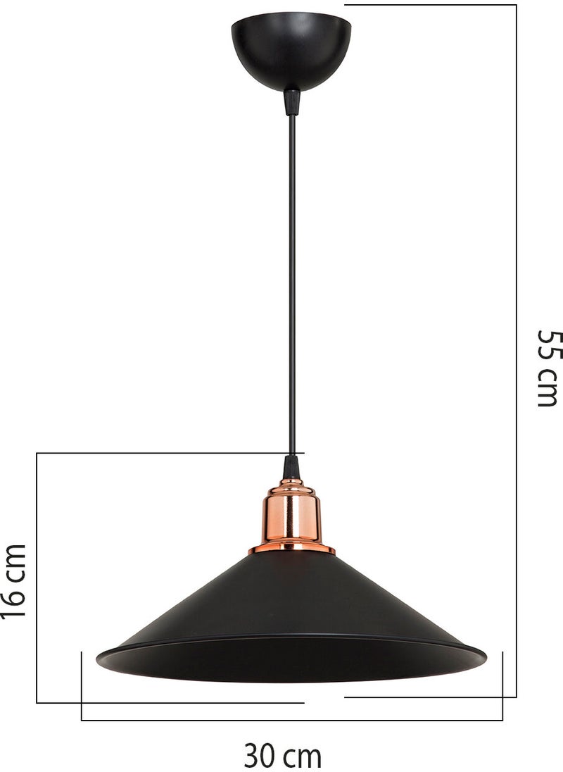 Ag Light Design - Black Pendant Chandelier Living Room Kitchen Hallway Bedroom Lamp - Image 1