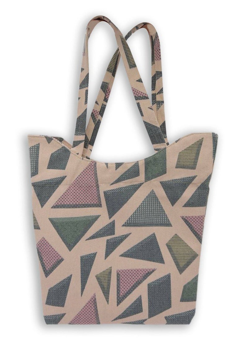 Gharibo Bags - casual printed linen tote bag W230004A - Image 1